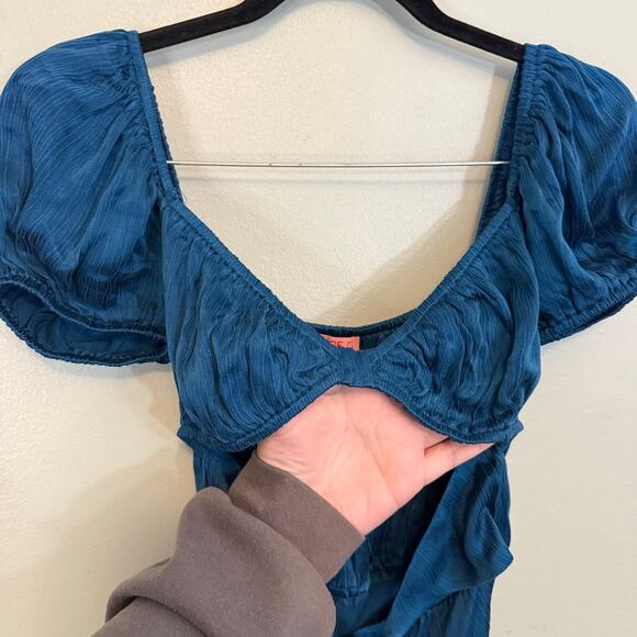 Verge Girl Au Revoir Dress Women 8 Blue Maxi Cut Out Formal Party Silky Wedding - Picture 7 of 11